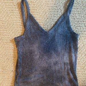 American Eagle soft and sexy ribbed blue tie dye tank top sz.L
